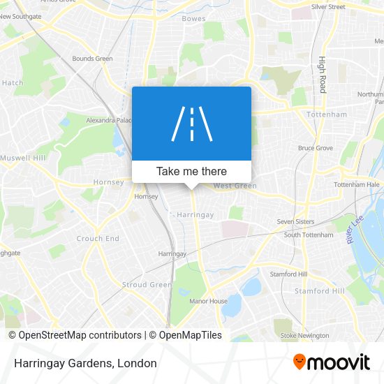 Harringay Gardens map