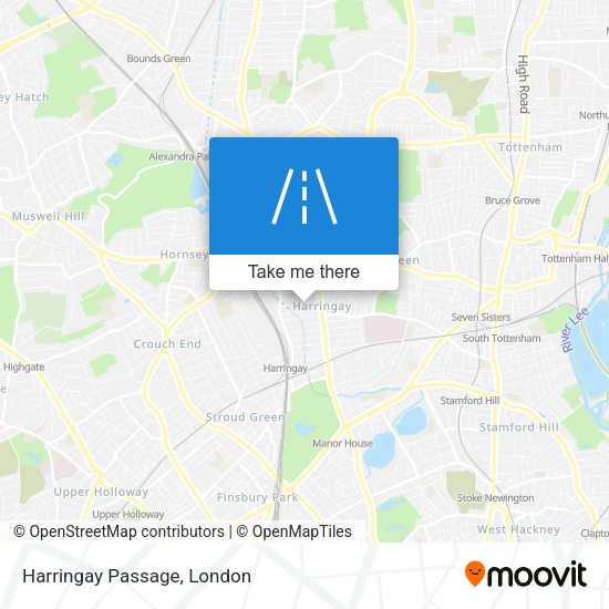 Harringay Passage map