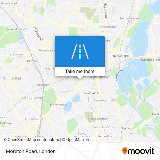 Moreton Road map