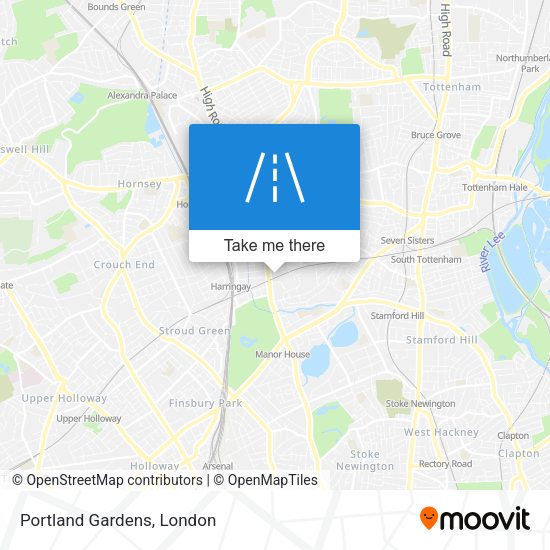 Portland Gardens map