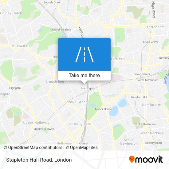 Stapleton Hall Road map