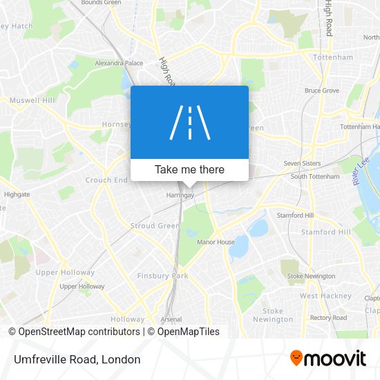 Umfreville Road map
