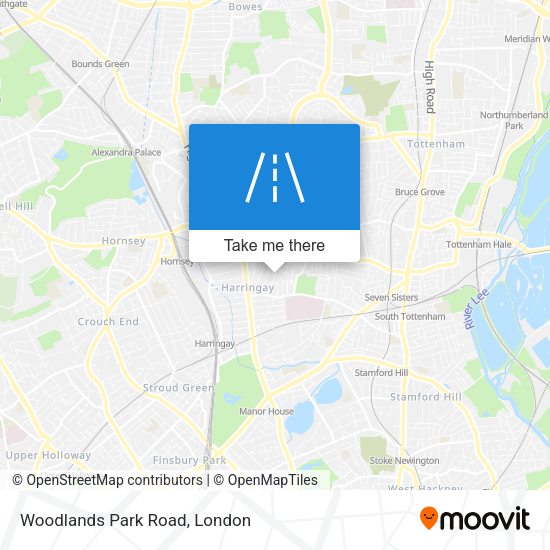Woodlands Park Road map