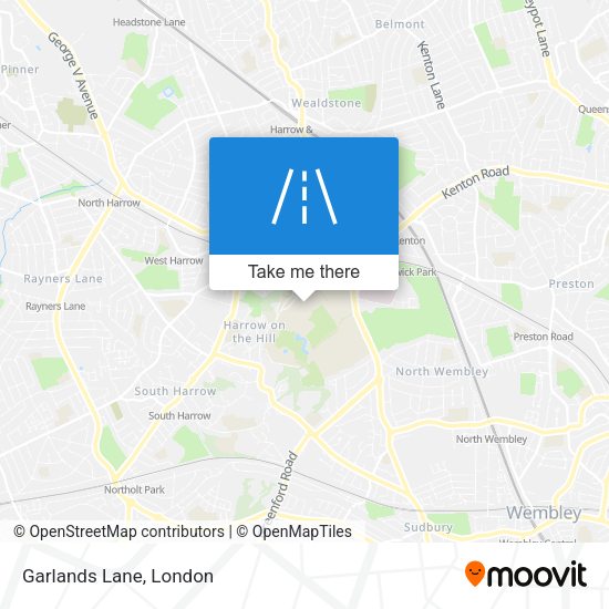 Garlands Lane map