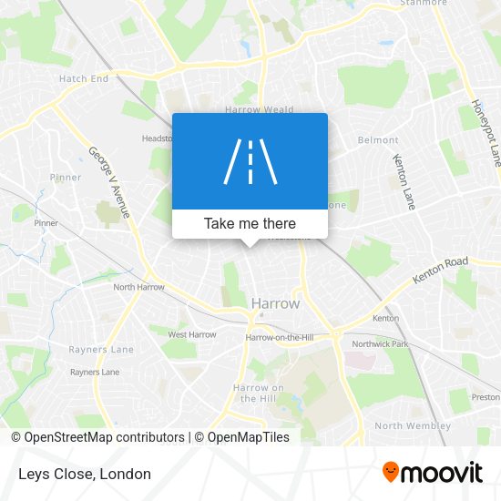Leys Close map