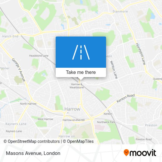 Masons Avenue map