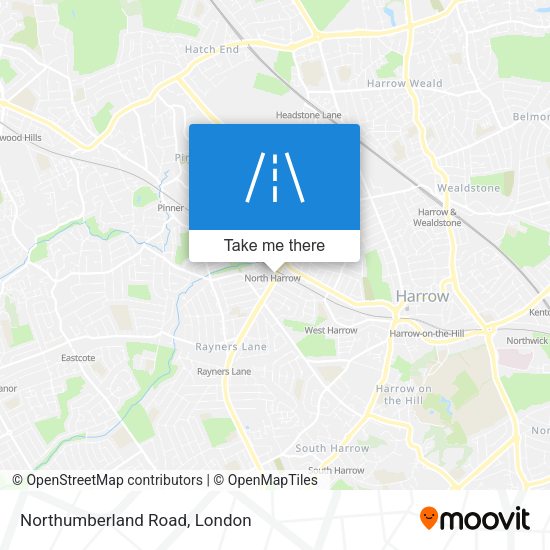 Northumberland Road map