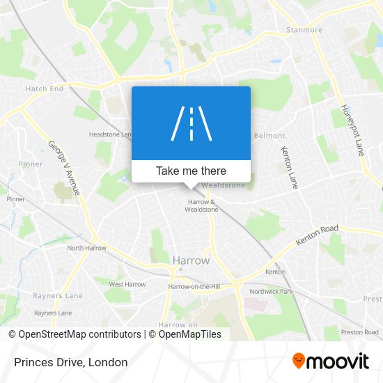 Princes Drive map