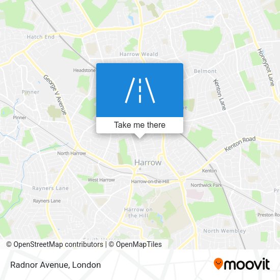 Radnor Avenue map
