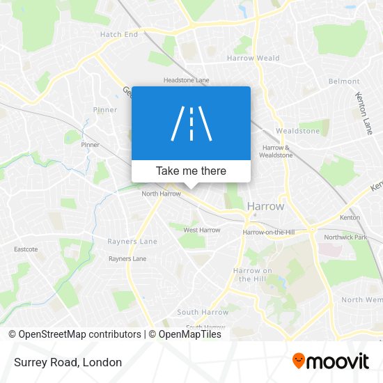 Surrey Road map