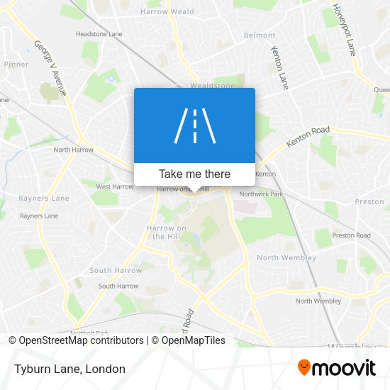 Tyburn Lane map