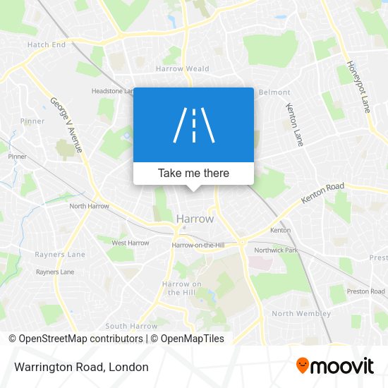 Warrington Road map