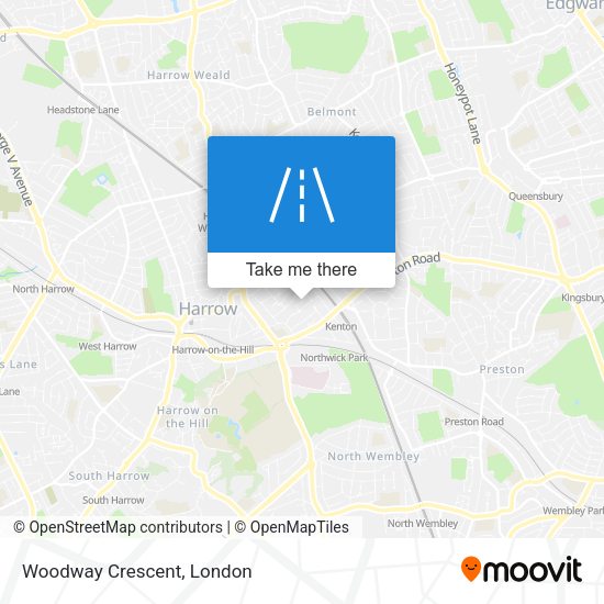 Woodway Crescent map