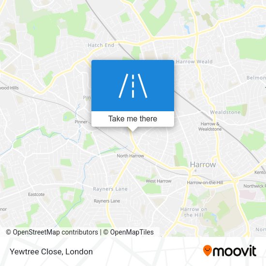 Yewtree Close map