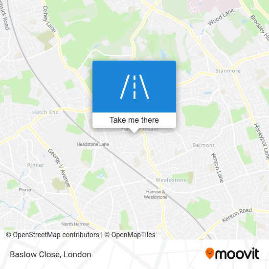 Baslow Close map