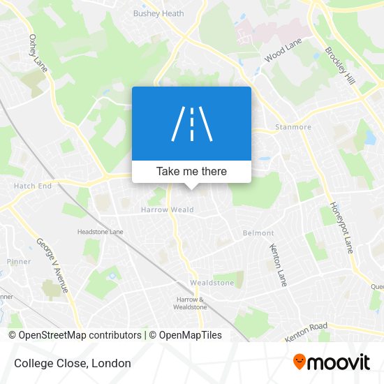 College Close map