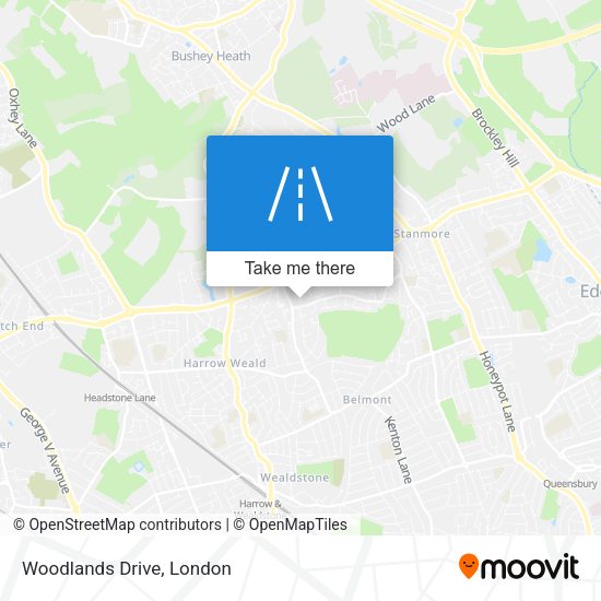 Woodlands Drive map