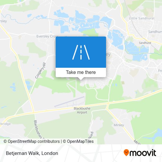 Betjeman Walk map