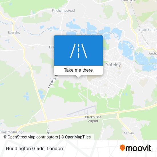 Huddington Glade map