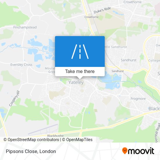 Pipsons Close map