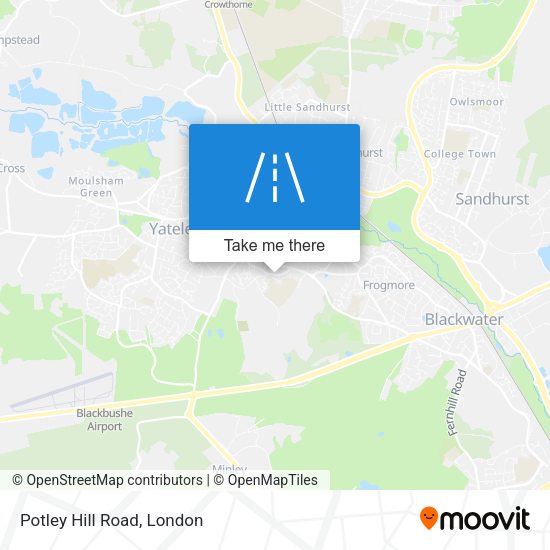 Potley Hill Road map