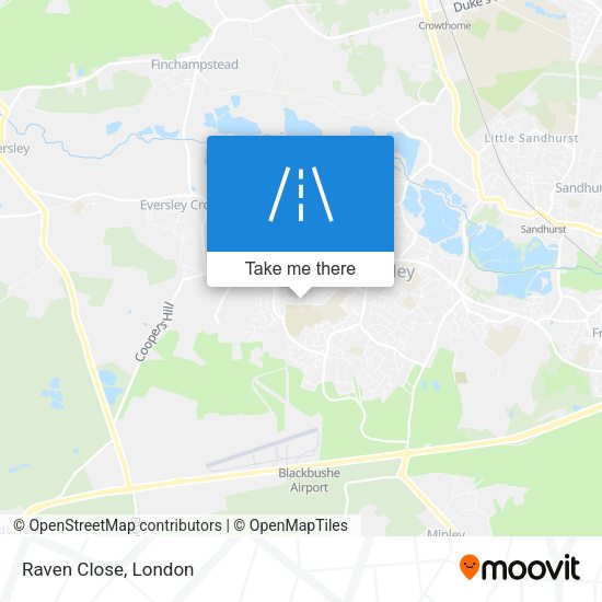 Raven Close map