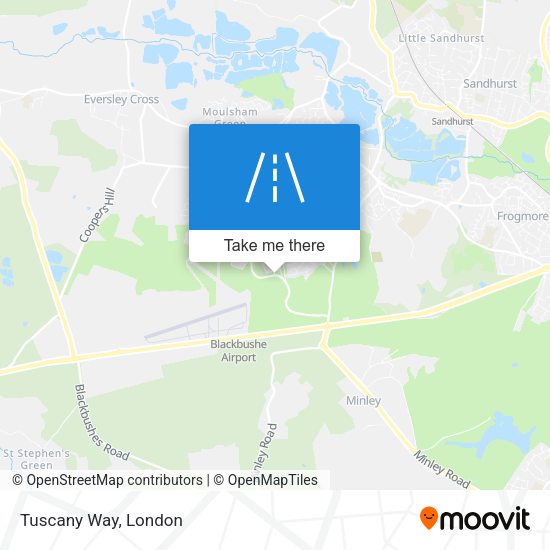 Tuscany Way map