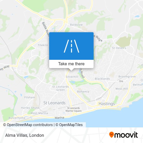 Alma Villas map