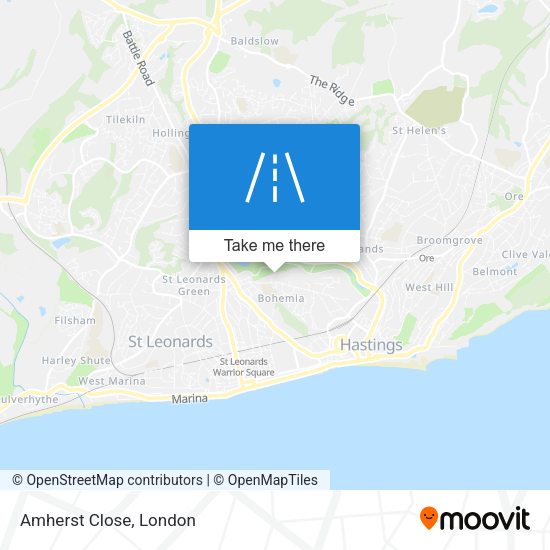 Amherst Close map