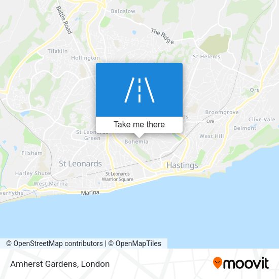 Amherst Gardens map