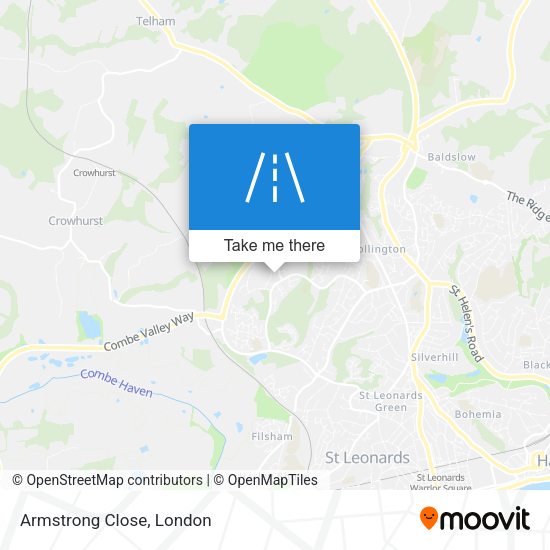 Armstrong Close map