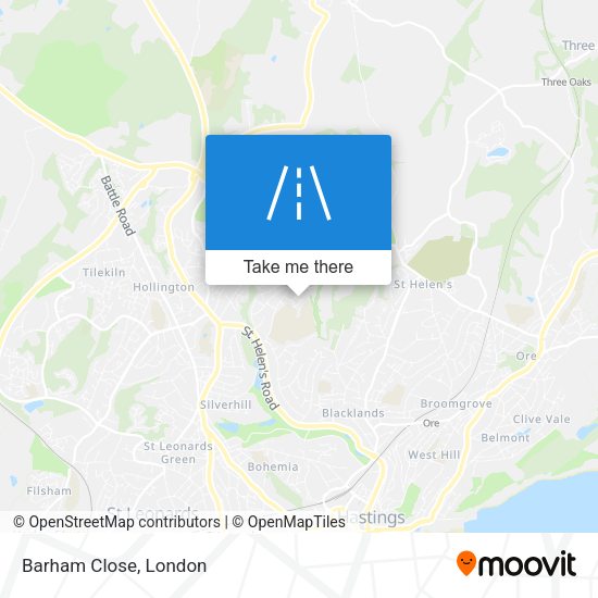 Barham Close map