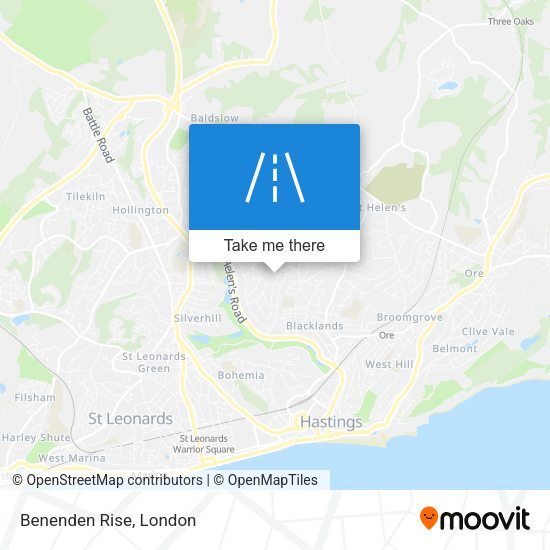 Benenden Rise map