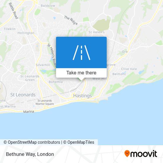 Bethune Way map