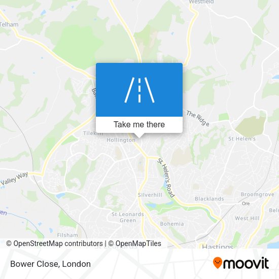 Bower Close map