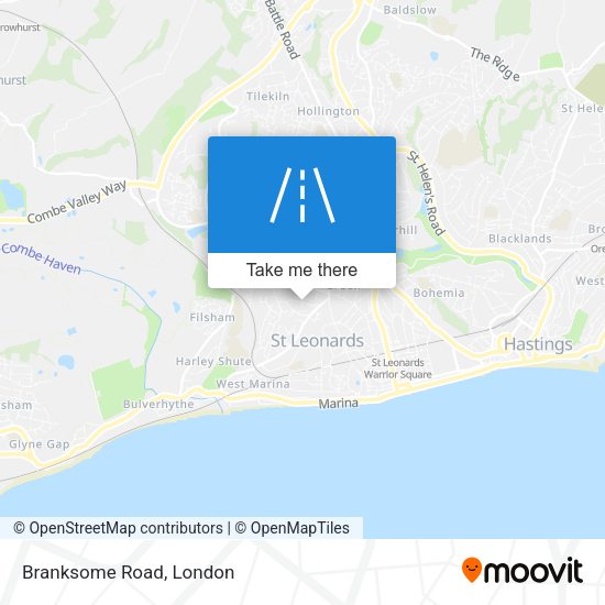 Branksome Road map