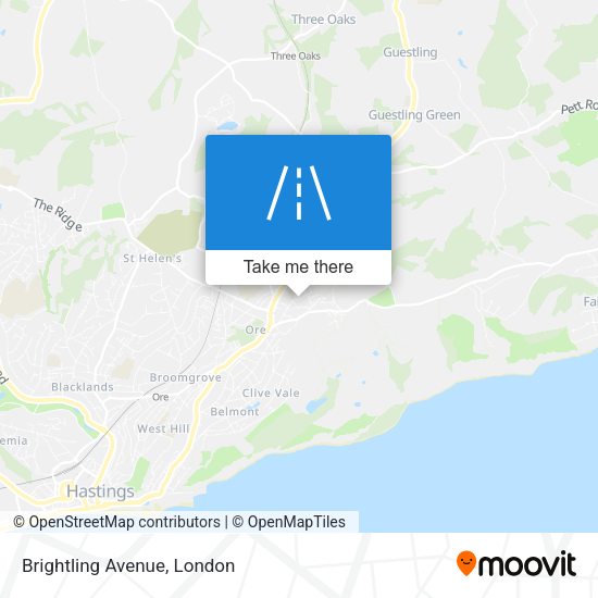 Brightling Avenue map