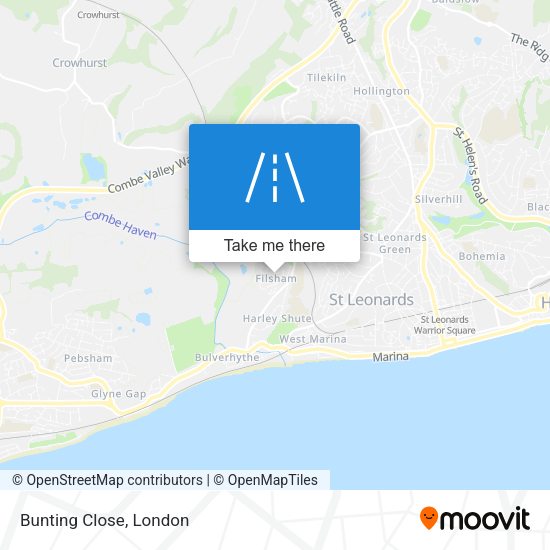 Bunting Close map
