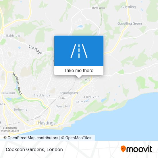 Cookson Gardens map