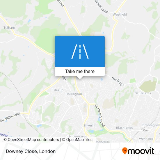 Downey Close map