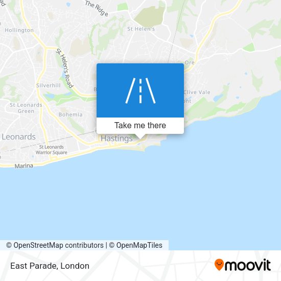 East Parade map