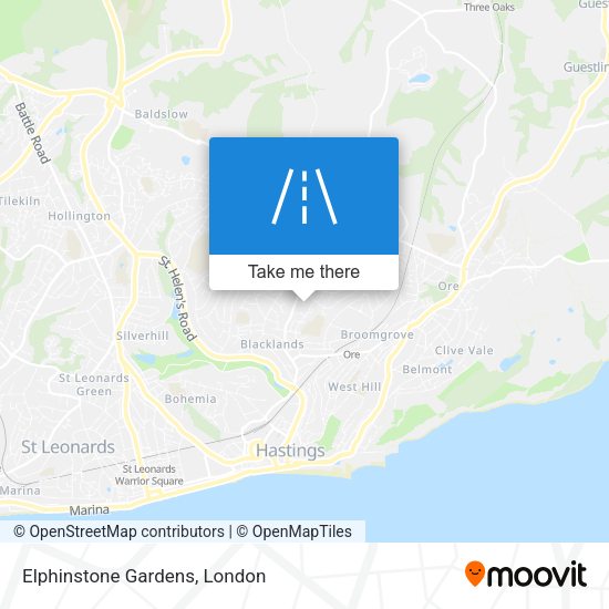 Elphinstone Gardens map