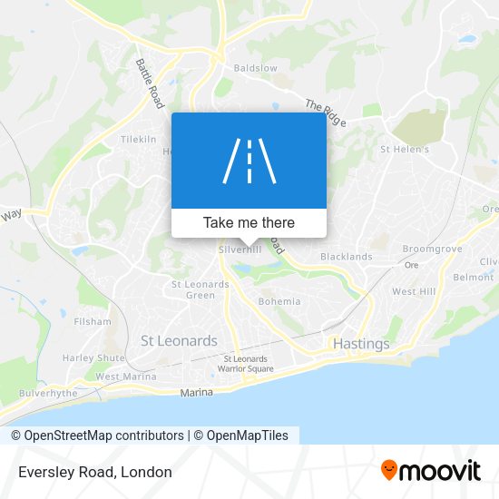 Eversley Road map