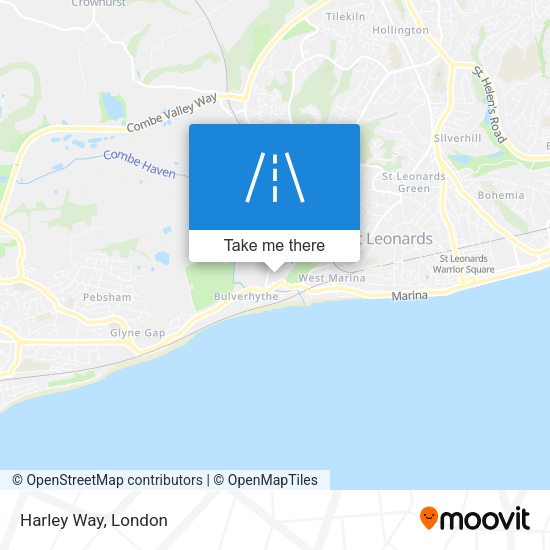 Harley Way map