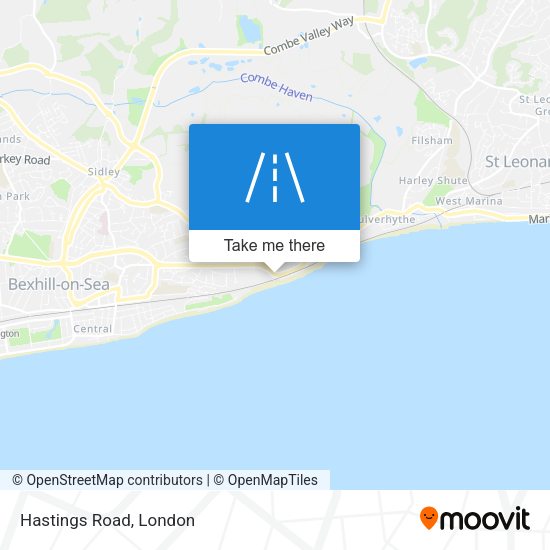 Hastings Road map