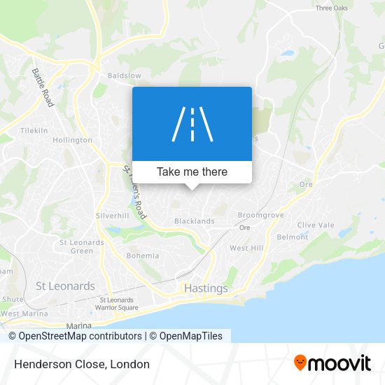 Henderson Close map