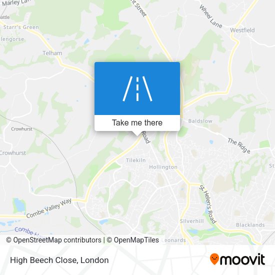 High Beech Close map