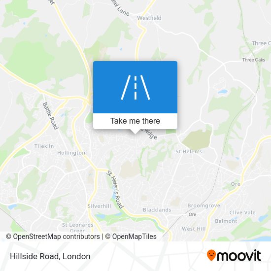 Hillside Road map