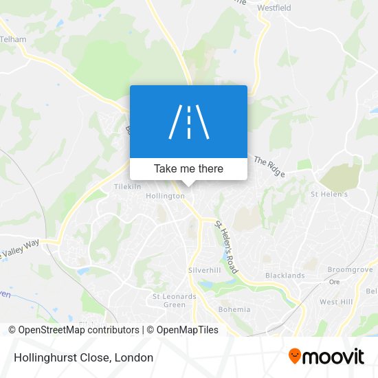 Hollinghurst Close map