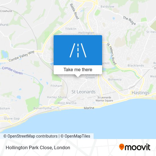 Hollington Park Close map